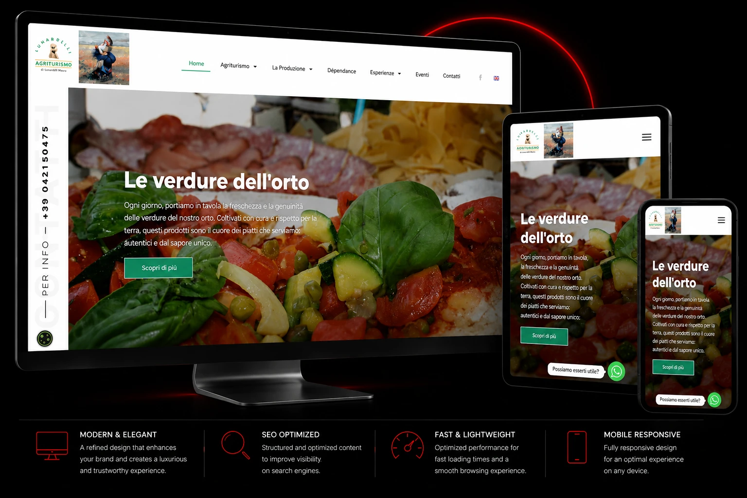 Sviluppo Sito Web ad Alte Prestazioni per Agriturismo, Sito Web realizzato da Andrea Salardi