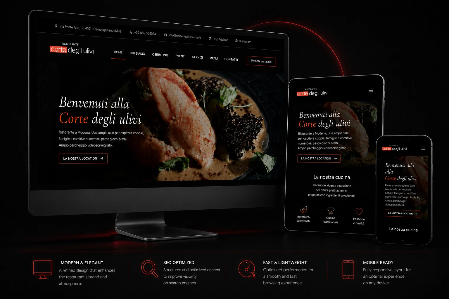 Sito web Ristorante, Sito Web realizzato da Andrea Salardi